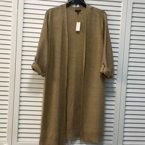 Talbots, XLp, gold cardigan with rolled sleeves